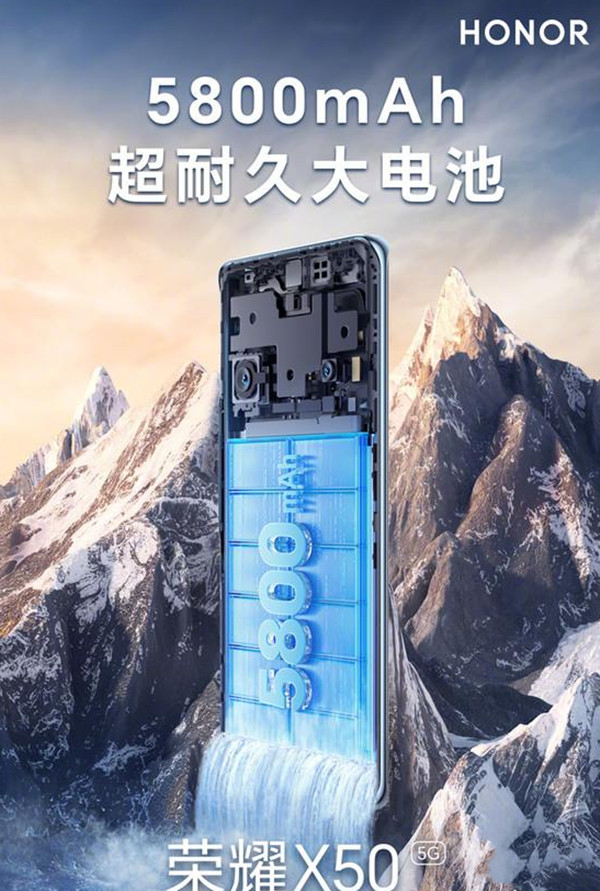 荣耀X50搭载什么电池